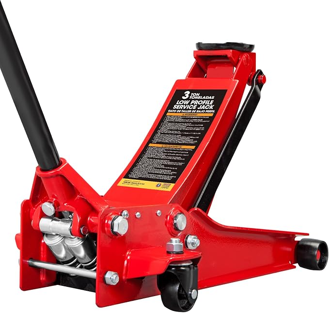 BIG RED 3 Ton Low Profile Hydraulic Floor Jack, Dual Pump 6600lbs Heavy-Duty by BIGRED