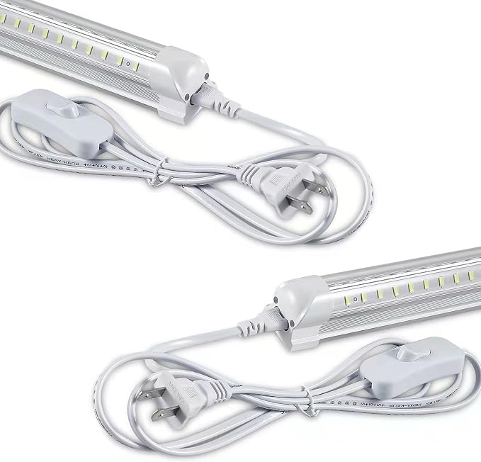 2FT LED Shop Light, 25W 3500LM 6000K/White Super Bright, T8 Integrated LED Tube by Skymoatled