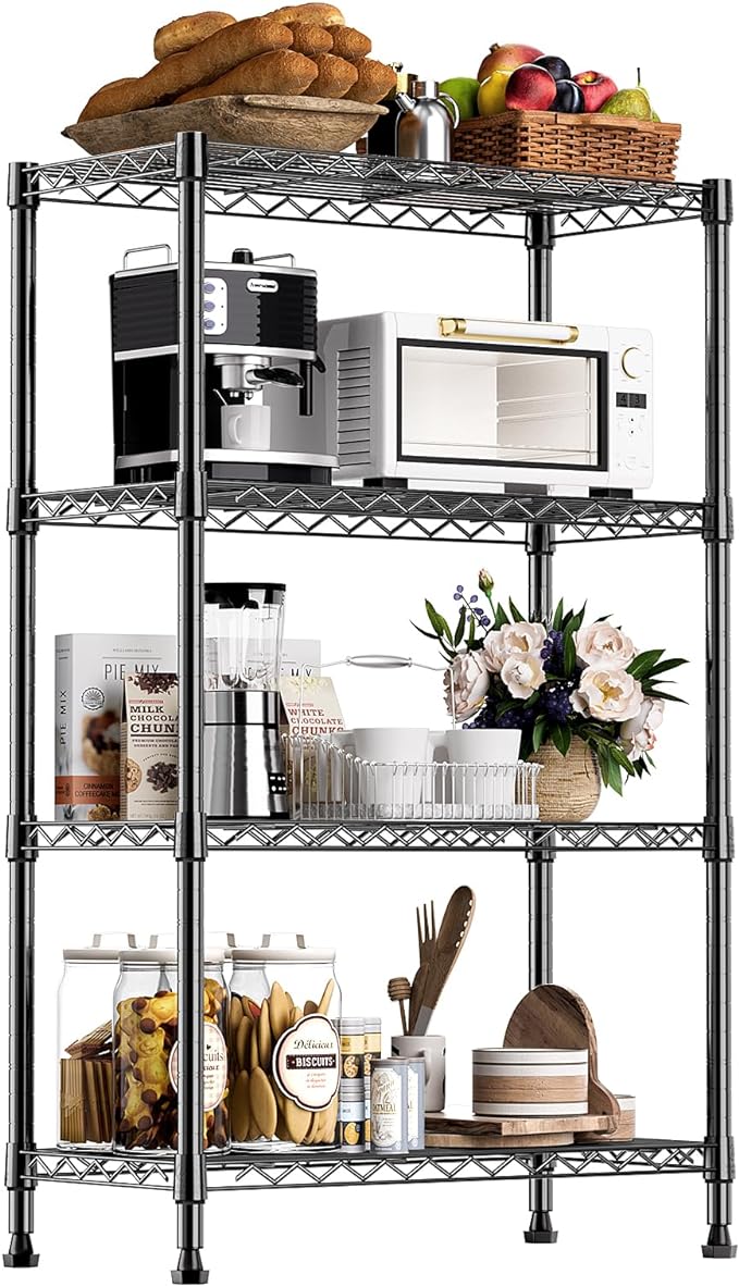 1000 lbs Storage Shelving Steel Heavy Duty 4-Tier Utility Shelving Unit Steel by MEIGAOPLASTICANDMETALHKCOLIMITED