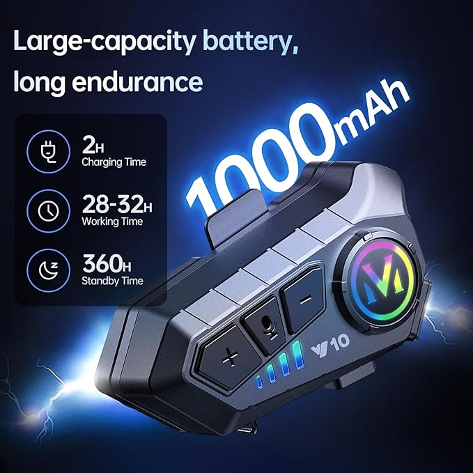 Motorcycle Bluetooth Headset Speaker Skiing Earphone Waterproof Bluetooth - Image 3