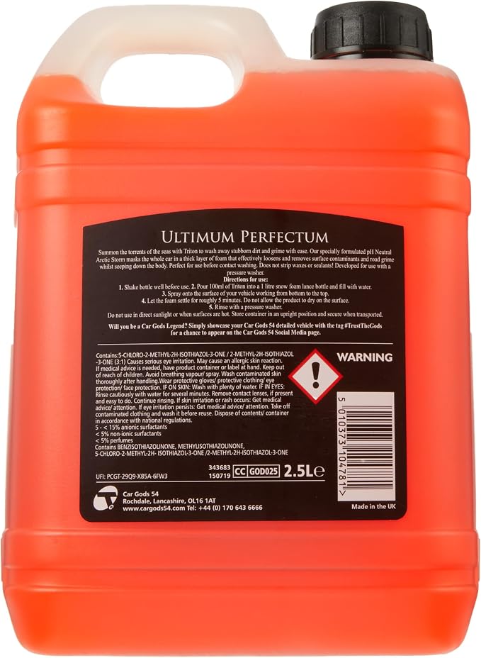 Car Gods Arctic Storm Super Thick Snow Foam Shampoo Orange Scent 85 Fl Oz - Image 2