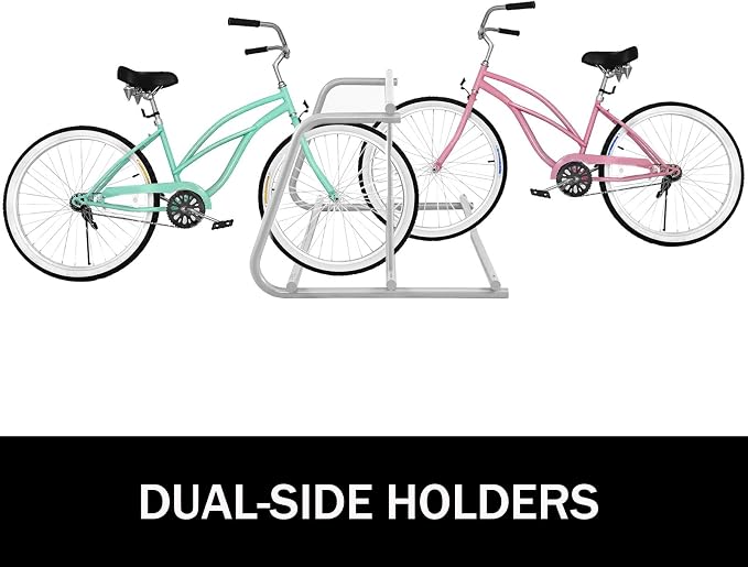 BestEquip 10 Holders Floor Bike Rack, 10-Bike Capacity Dual-Side Storage Stand - Image 2