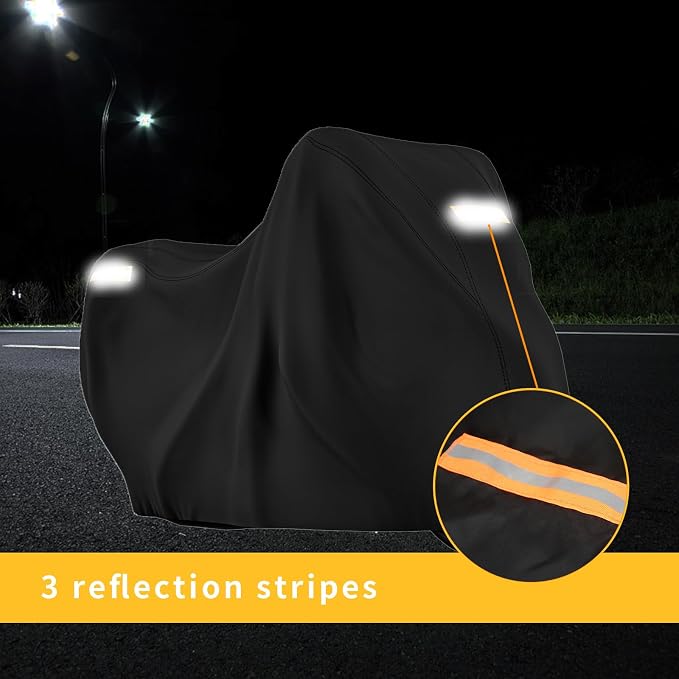 210D Motorcycle Cover All Season Waterproof Breathable Sun Outdoor Protection - Image 6