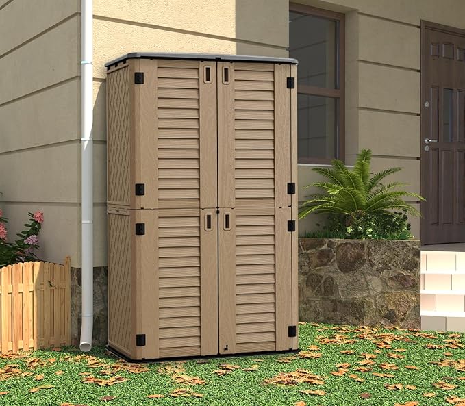 HOMSPARK Storage Shed Weather Resistance, Horizontal Storage Shed - Image 5