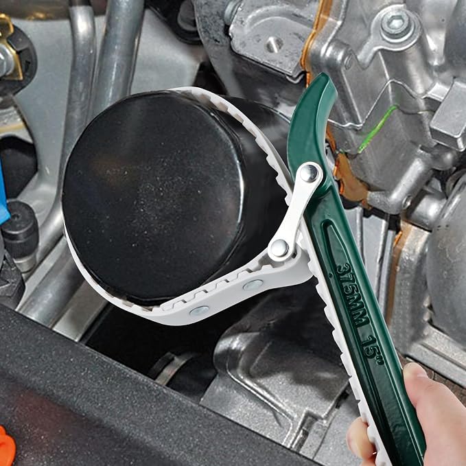 15" Belt Strap Wrench with Adjustable 36" Steel Wire Rubber Strap - Image 5