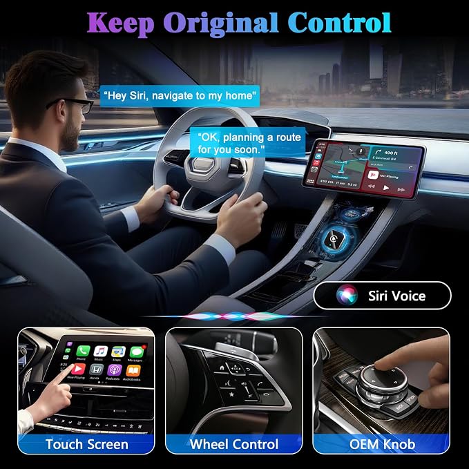 Wireless CarPlay Adapter for iPhone, 2025 Upgrade Convert Wired to Wireless Car - Image 8