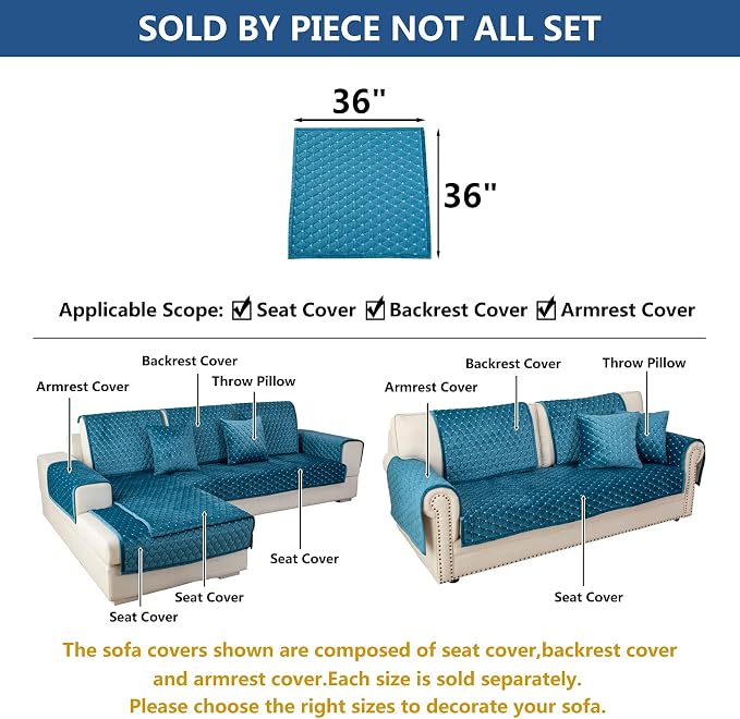 Eismodra Couch Cover, Sectional Couch Covers, Sofa Covers - Image 5