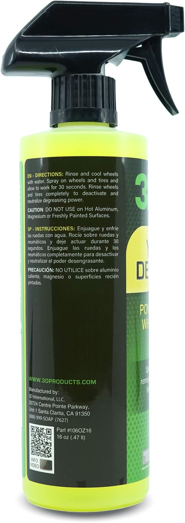 3D Yellow Degreaser – Non-Acid Wheel & Tire Cleaner Spray - Image 2