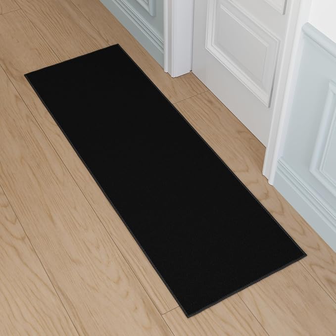 Ottomanson Hallway Runner Rug 20" x 59" Non Slip Solid Area Rugs Easy to Clean - Image 9
