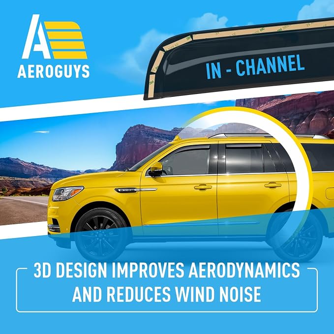 Extra Durable Window Deflectors in-Channel Window Visors Rain Guards Fit - Image 5
