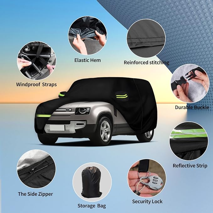 Waterproof Car Covers for 2020-2024 Land Rover Defender 90 2-Door Custom Heavy - Image 2