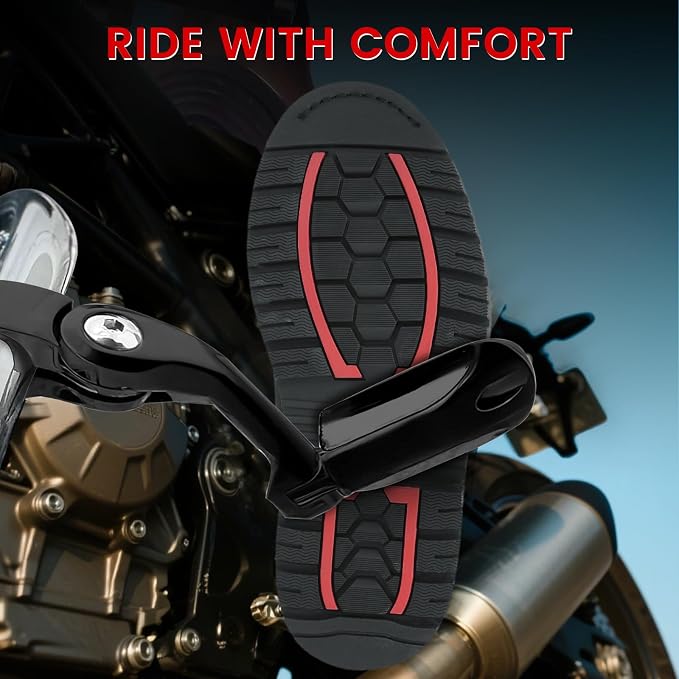 1.25" Highway Footpegs, Motorcycle Adjustable Footrest - Image 3