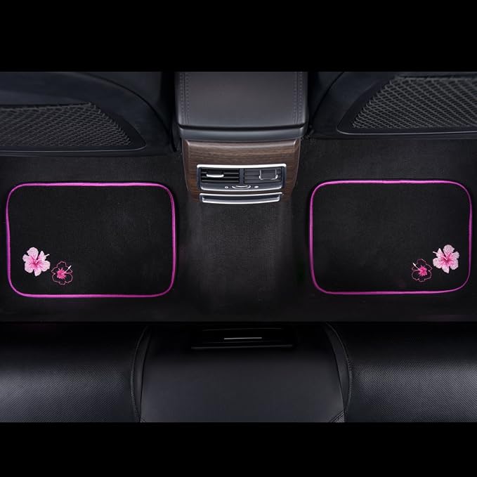 CAR PASS Embroidery Butterfly and Flower Car Floor Mats, - Image 4