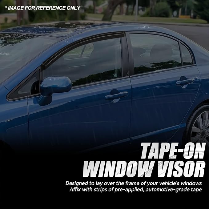 Auto Dynasty 2Pcs Carbon Fiber Pattern Window Visors Compatible - Image 3