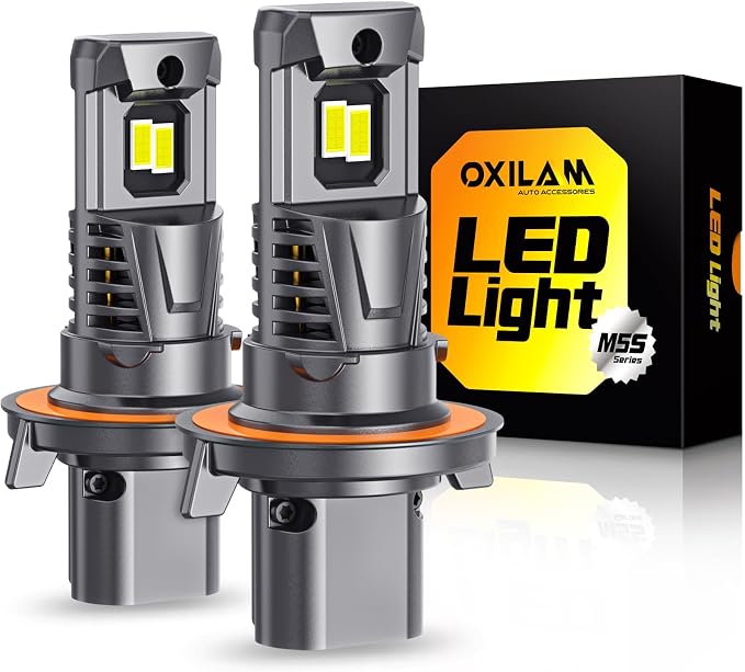 OXILAM H13 9008 Light Bulbs, 000LM 800% Ultra Brightness, 500K White Fog Bulb by OXILAMDIRECT