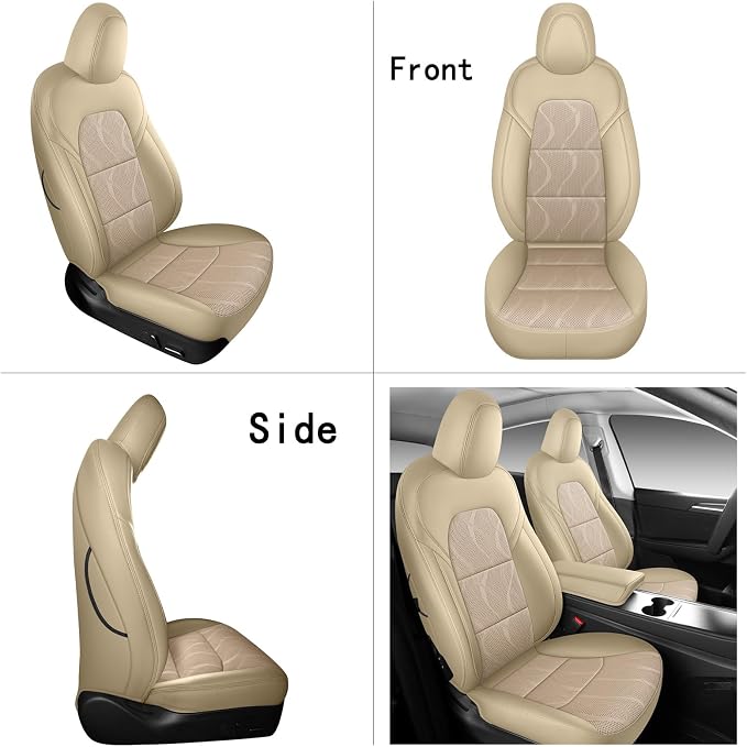 Tesla Model Y Seat Cover Full Set, Faux Leather Tesla Car Seat Cover, Perfect - Image 4