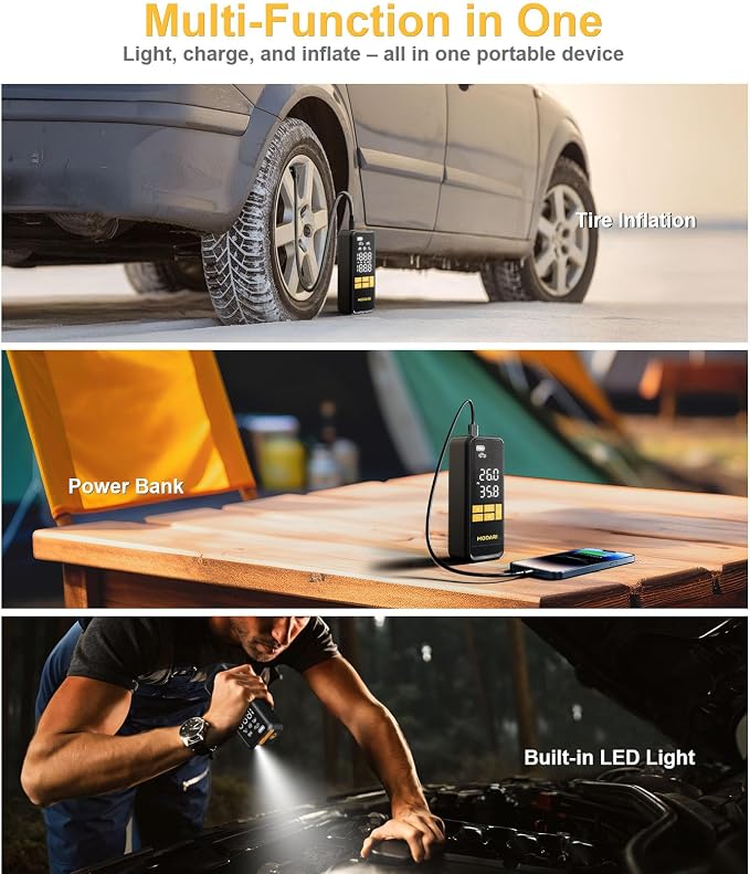 Tire Inflator Portable Air Compressor, 5X Faster 160 PSI Portable Tire Inflator - Image 7