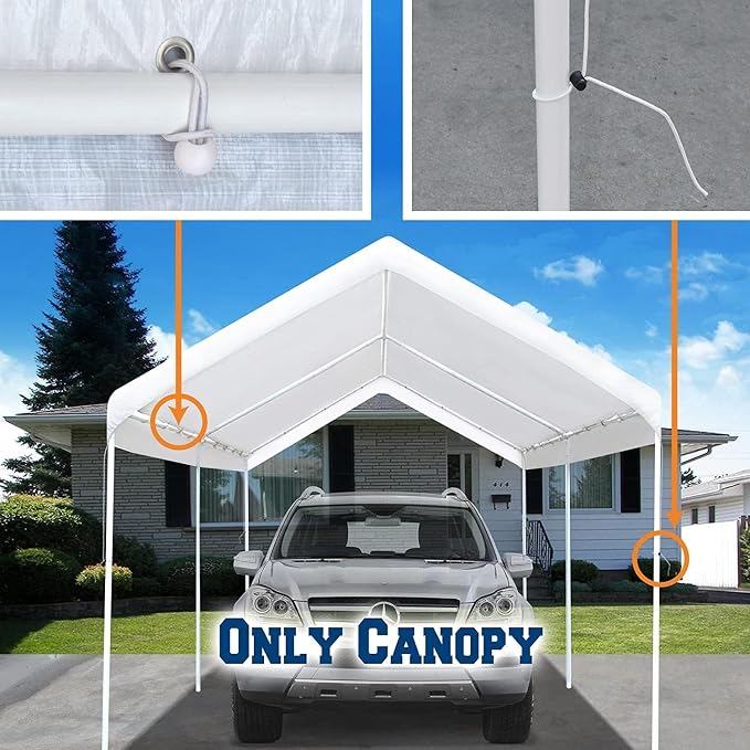 12'x20' Carport Replacement Canopy Cover - Image 6