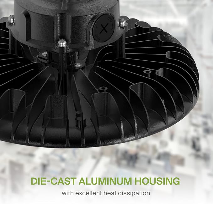 ASD LED High Bay UFO Light Fixture, Commercial Shop Lighting | Dimmable - Image 7