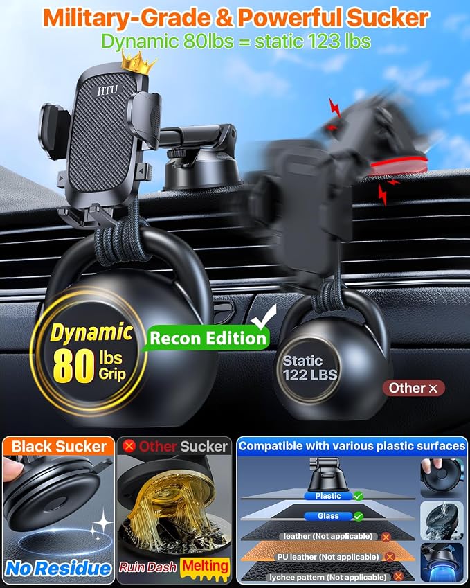 2025 Ultimate Car Phone Holder【80+LBS Strongest Suction & Military-Grade】 - Image 4