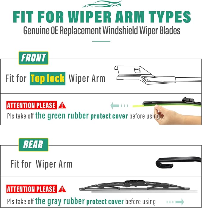 26" 26" 12" Windshield Wiper Blades Replacement - Image 8