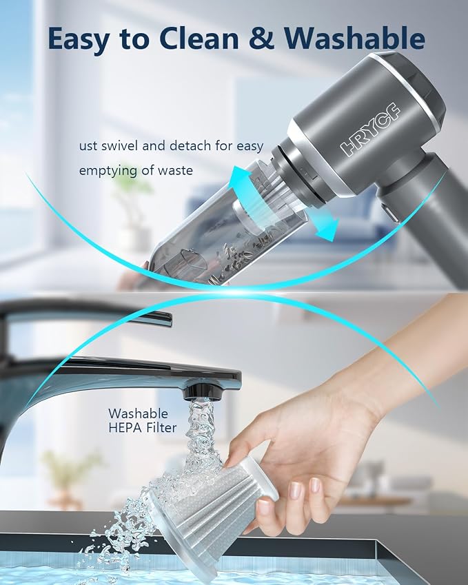 Car Vacuum Cordless, Mini Portable Vacuum Cordless - Image 4