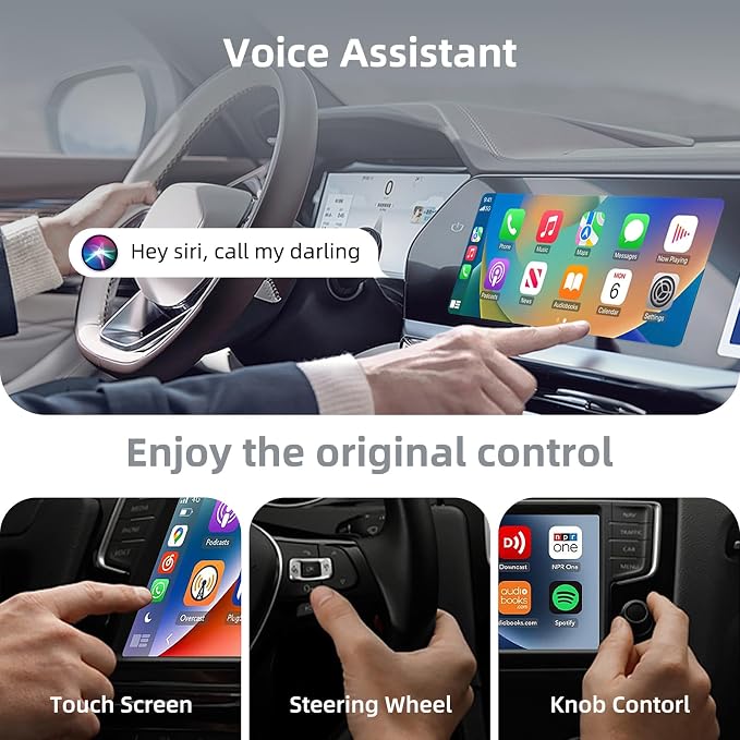 Mini Wireless CarPlay Adapter for iPhone, 2 in 1 CarPlay and Android Auto - Image 7