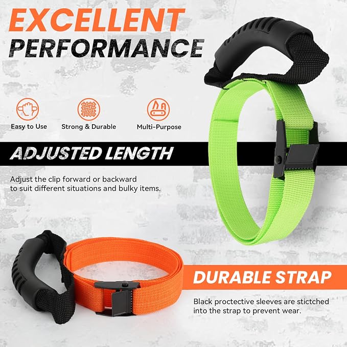 Heavy Duty Storage Straps with Handle and Easy Adjustable Steel Black Lock - Image 7