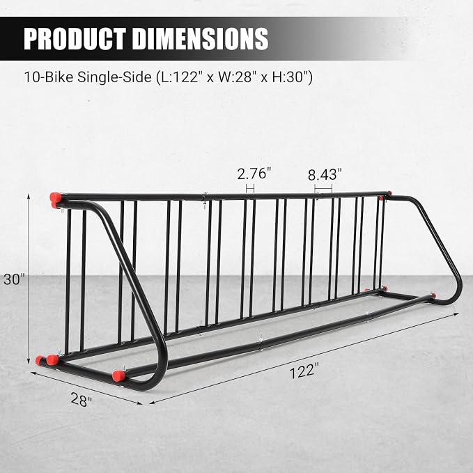 Commercial Grid Bike Rack for 10 Bikes - Image 2