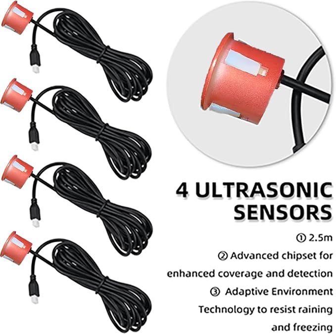 Car Reverse Backup Parking Sensor Radar Systemkit The LED Display - Image 7