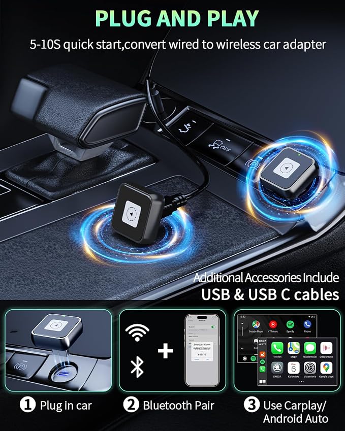 Wireless CarPlay & Android Auto Adapter 1-Inch - Image 5