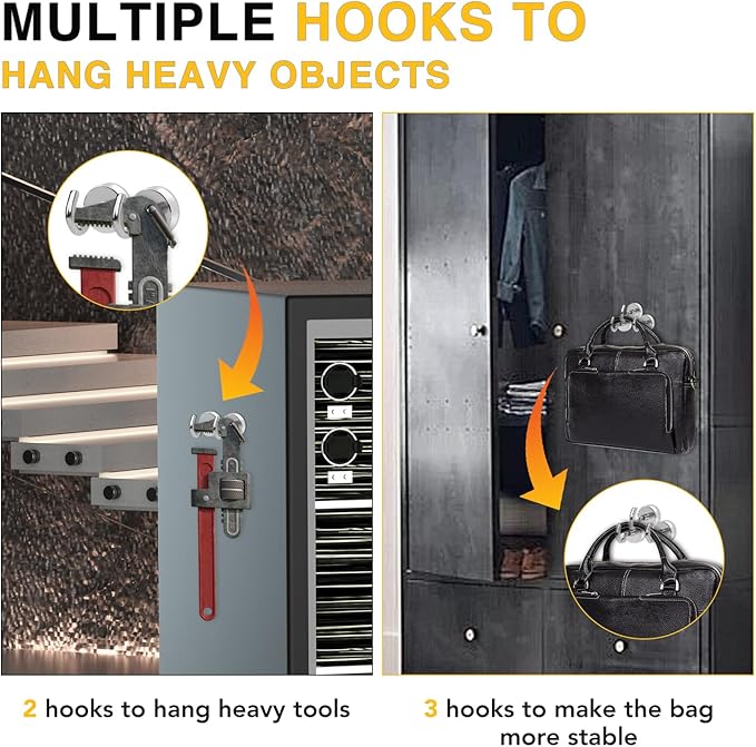 DIYMAG Magnetic Hooks, 30lbs+ Magnet Hook 2025 Cruise Cabin Ship Essentials - Image 3