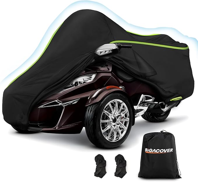 for Can-Am Spyder RT Full Cover 2010-2019, 420D Heavy Duty Waterproof Cover by BIGACOVER