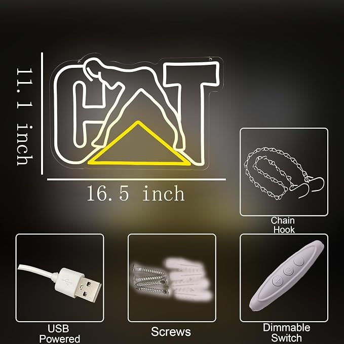 CAT Style LED Neon Light Sign, Bold Neon Sign - Image 6
