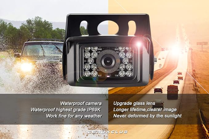Digital Wireless Backup Camera System Kit, IP69 Waterproof Wireless Rear View - Image 4