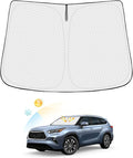 Windshield Sun Shade for Toyota Highlander 2020-2025 2026 Accessories Thicken by Canvcle