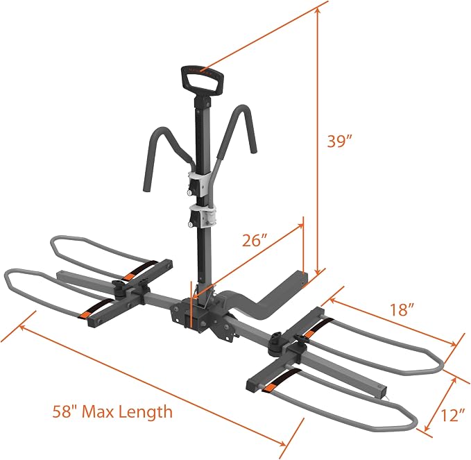 HYPERAX Volt 2 - E Bike Hitch Mounted Platform Style 2 Bikes Carrier - Image 7