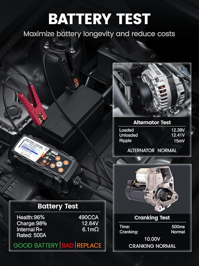 ANCEL BT521 3-in-1 Car Battery Charger, Tester and Maintainer - Image 4