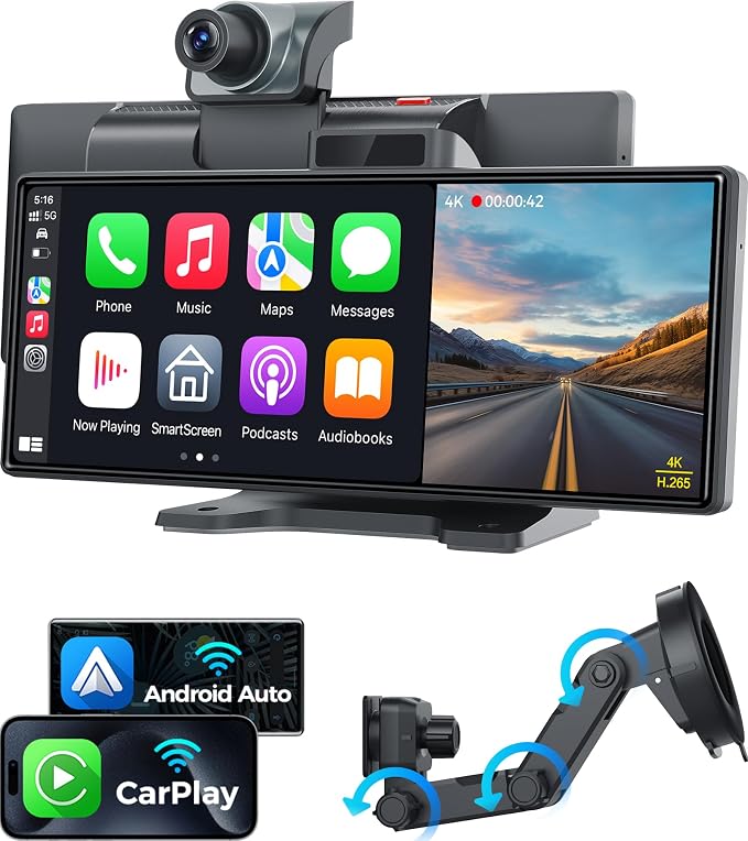 10.26" Wireless Apple CarPlay Android Auto Car Screen by Jataza