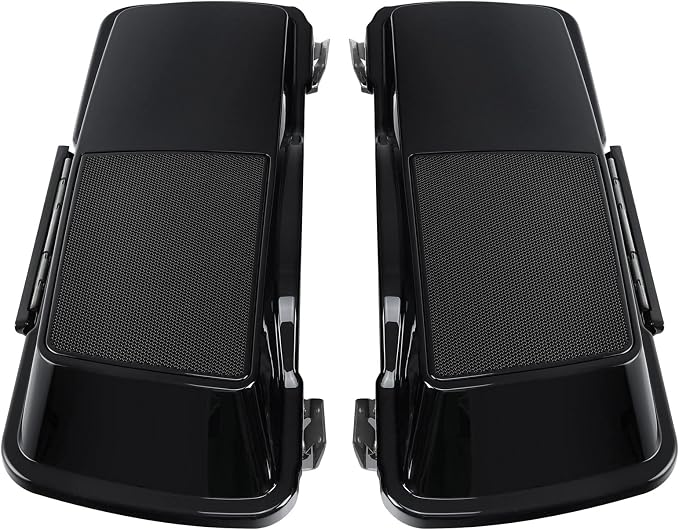 XFMT 5" Stretched Saddlebags Extended Saddle Bags W/ 6x9 Speaker Llids Black - Image 7