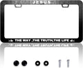 Jesus The Way The Truth The Life License Plate Frame Cross License Plate Frames by HOWKWAWY