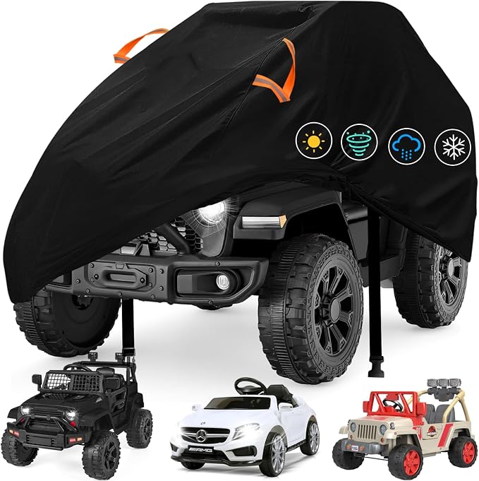 Kids Ride-On Toys Car Cover Waterproof, 12/24V Powered Wheels Electric Battery by ClawsCover