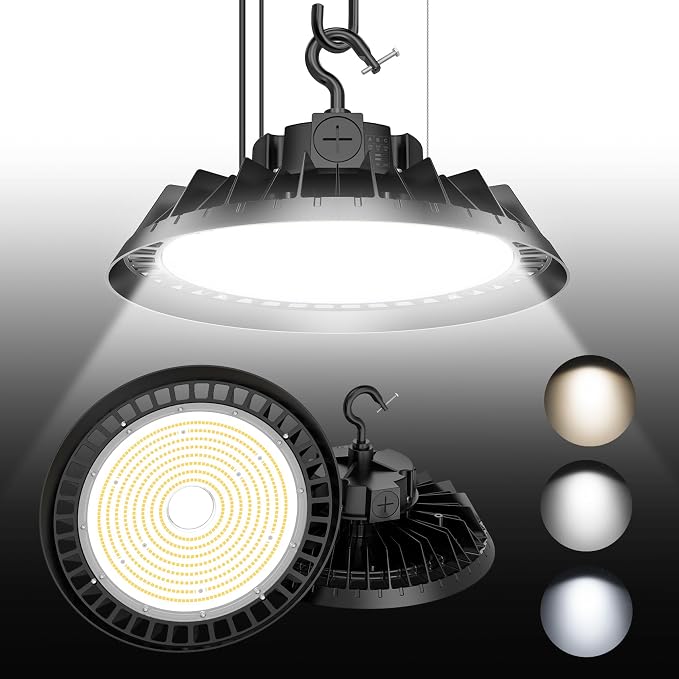 LED High Bay Lights, 200W UFO High Bay LED Shop Lights, 30000LM Adjustable CCT by BBESTLED