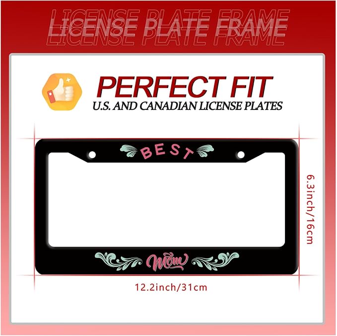 Best mom License Plate Frame Love mom License Plate Frames Stainless Steel - Image 7