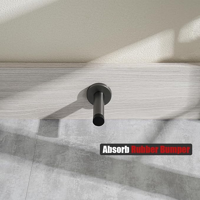 JQK Door Stopper, 304 Stainless Steel Thicken 1mm Sound Dampening Door Stop - Image 6