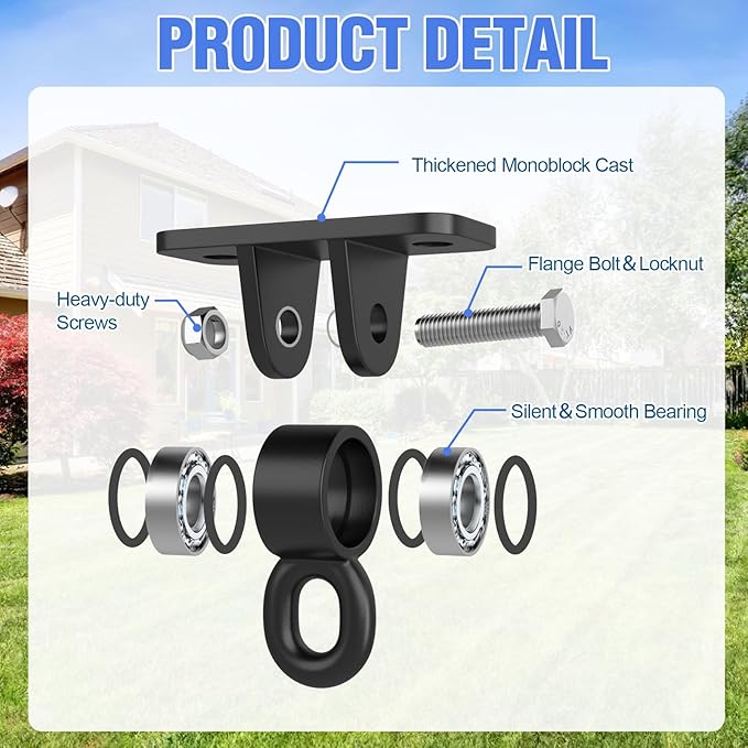 Heavy Duty Swing Hangers with Bearing, Porch Swing Hanging Kit - Image 3