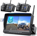 Fookoo 1080P 9" Wireless Backup Camera System, IP69 Waterproof Rear View Front by FOOKOO