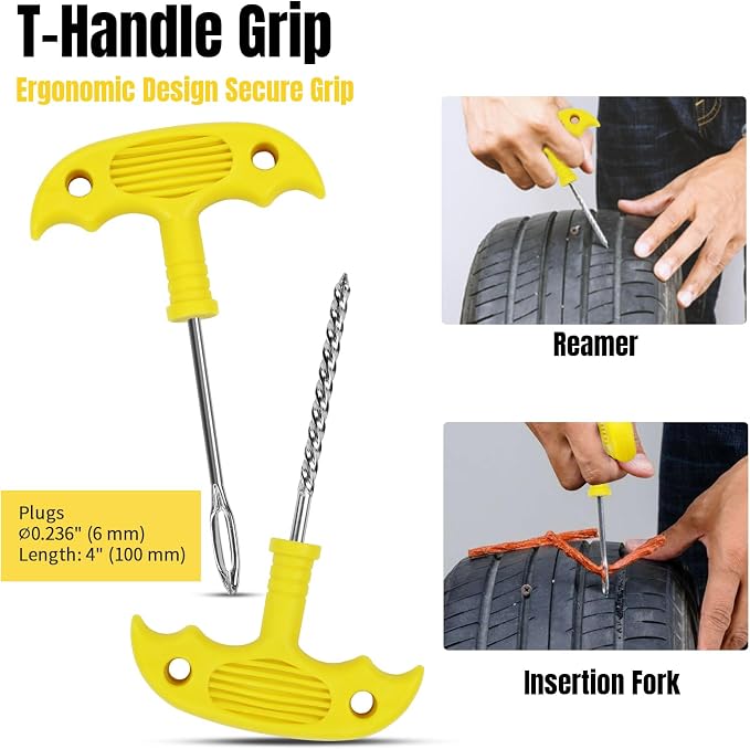 Tire Repair Kit, Universal Tire Repair Tools to Fix Punctures and Plug Flats - Image 3