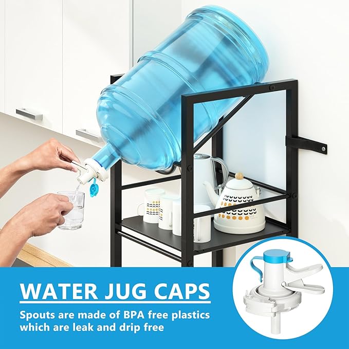 2-In-1 5 Gallon Water Jug Holder, 5 Tier Water Jug Stand Holder - Image 3