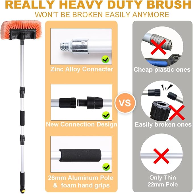 69 Inches Car Wash Brush with Long Handle - Image 4